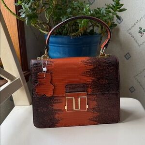NWOTS Elegant Orange and Brown Satchel